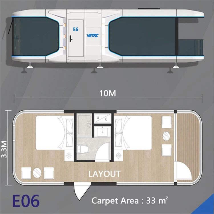 Mobile Space Cube Capsule House 40 ft Home 4